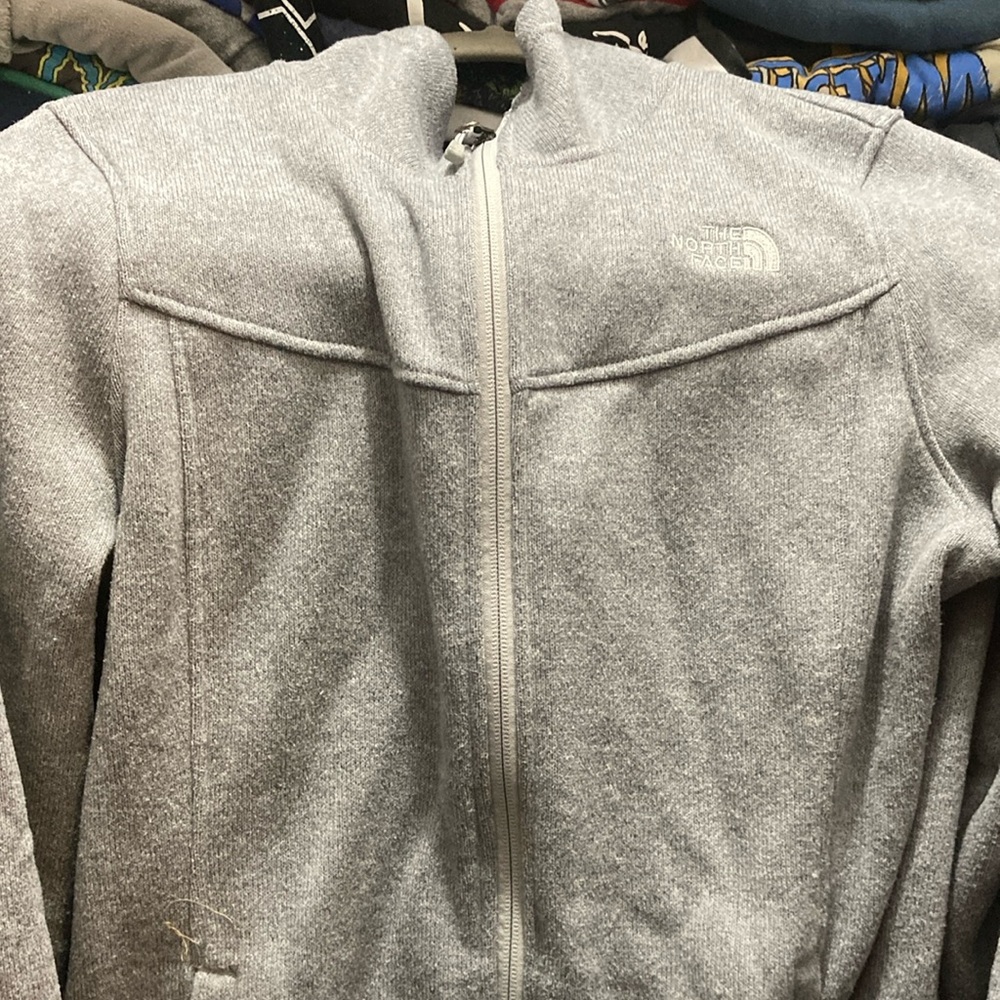 The North Face Gray Performance Jacket with Geometric Paneling